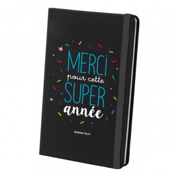 Carnet A6 noir - Merci pour...