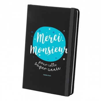 Carnet A6 noir - Merci...