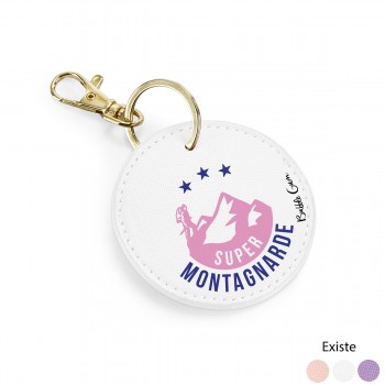Porte clés rond simili -...