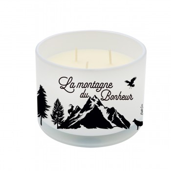 Bougie blanche 3 mèches -...