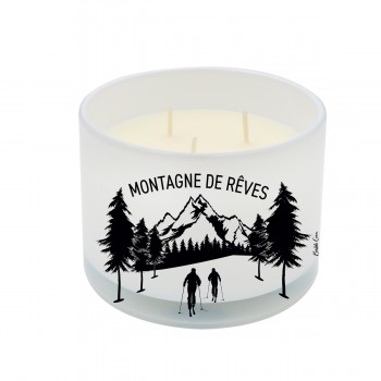 Bougie blanche 3 mèches -...