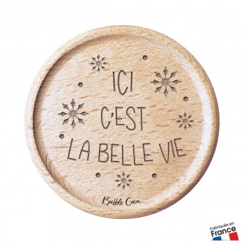 Dessous de verre bois - Ici...