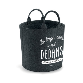 Panier feutrine - Le linge...