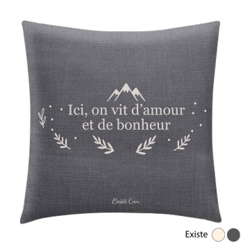 Coussin - Ici on vit...