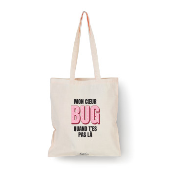 Tote bag Naturel Mon coeur...